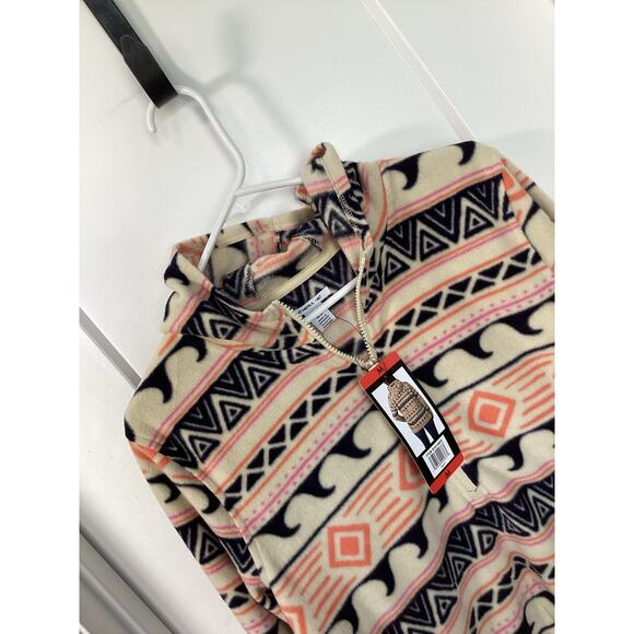 NWT O'Neill Aztec Fleece Half Zip Pullover Super‎ Soft Polar Hoodie Medium - Picture 3 of 11